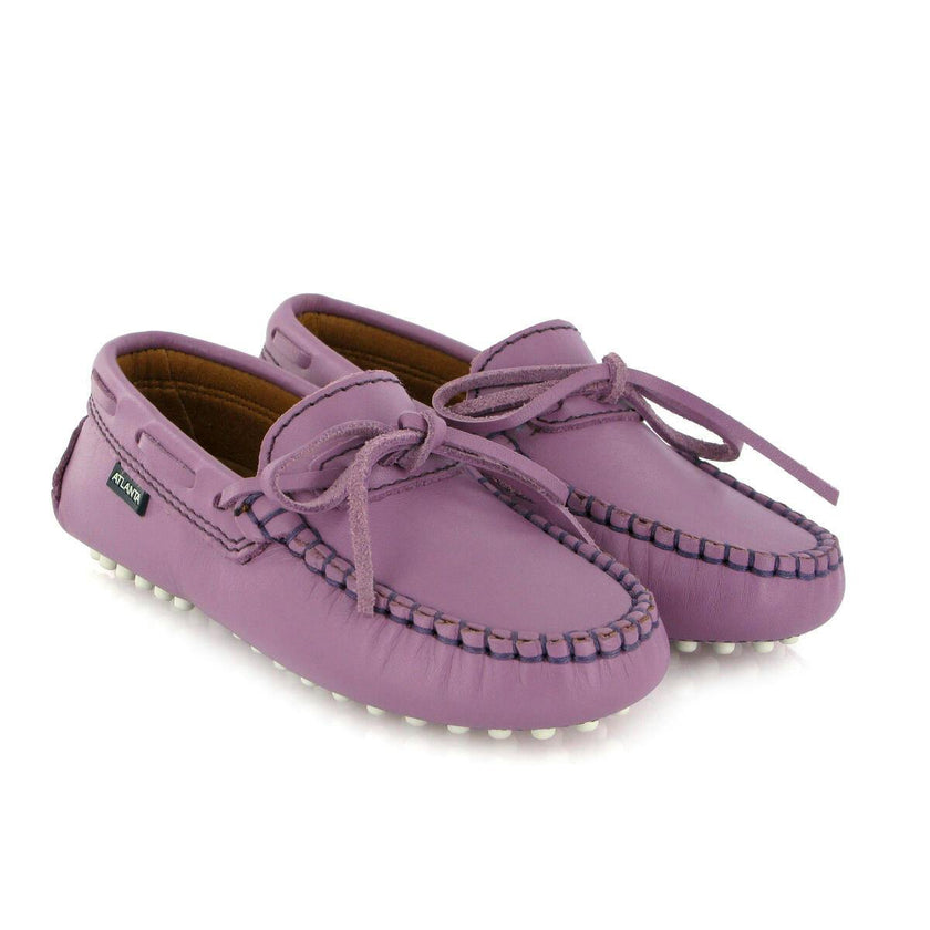Laces Driver Moccasins, Purple Orquidee Smooth