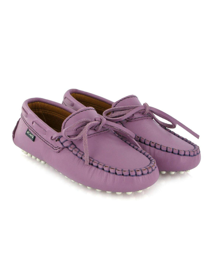 Laces Driver Moccasins, Purple Orquidee Smooth