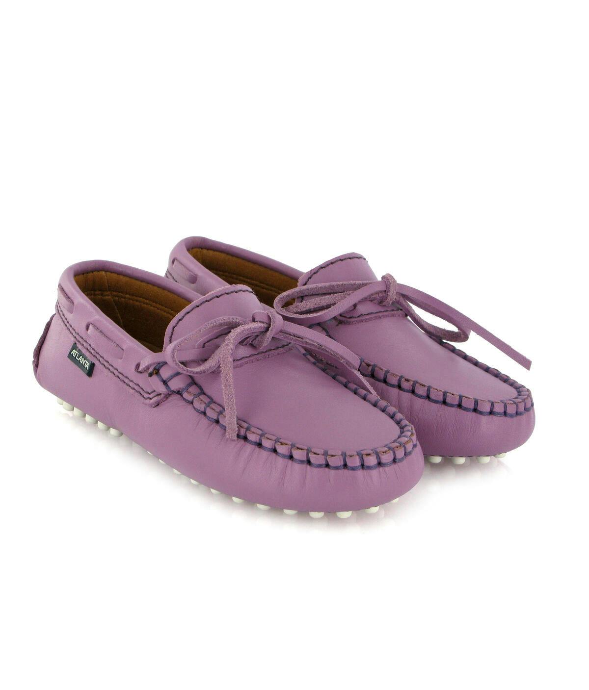 Laces Driver Moccasins, Purple Orquidee Smooth