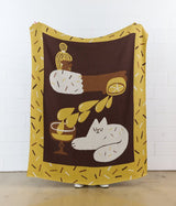 Cocktail Cat Knit Blanket