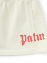 Ivory Sweat Mini Skirt with Over logo