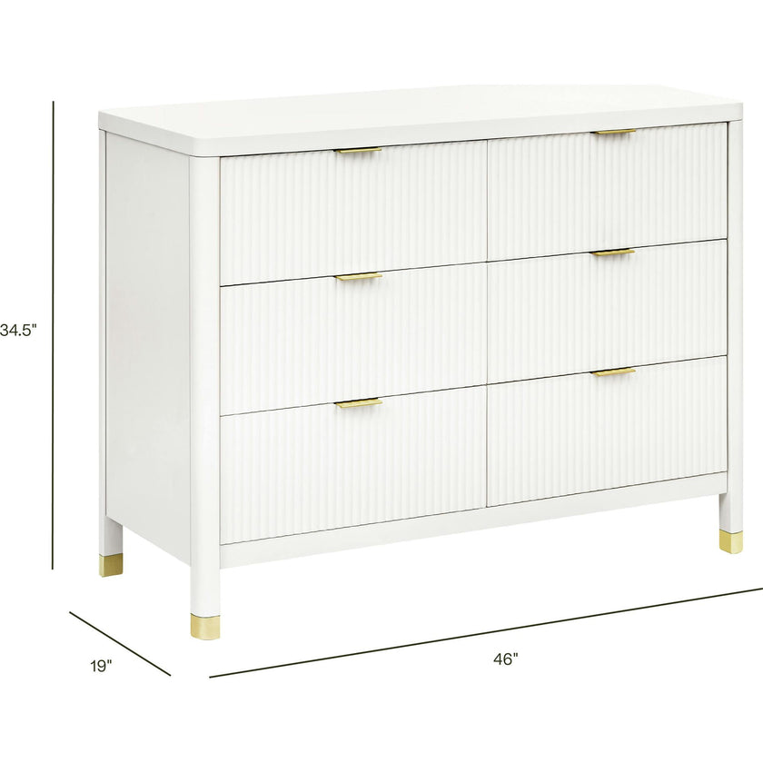 Brimsley Tambour 6-Drawer Assembled Dresser