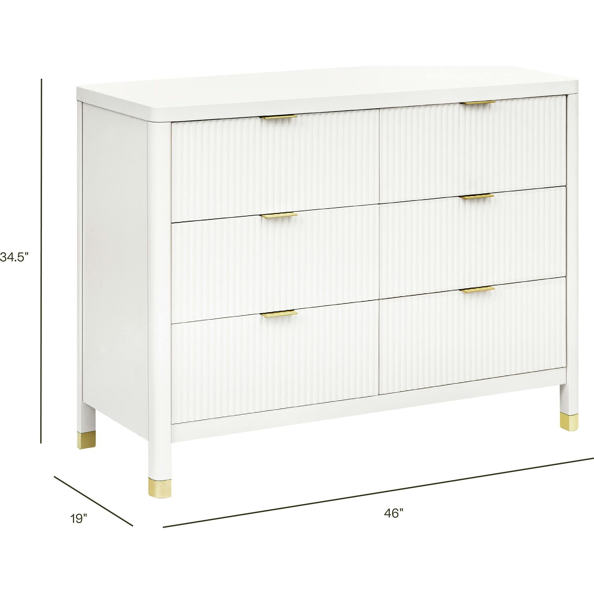Brimsley Tambour 6-Drawer Assembled Dresser