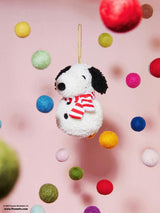 Snoopy ECO Tiny Teddy Cream Snowman - 4"