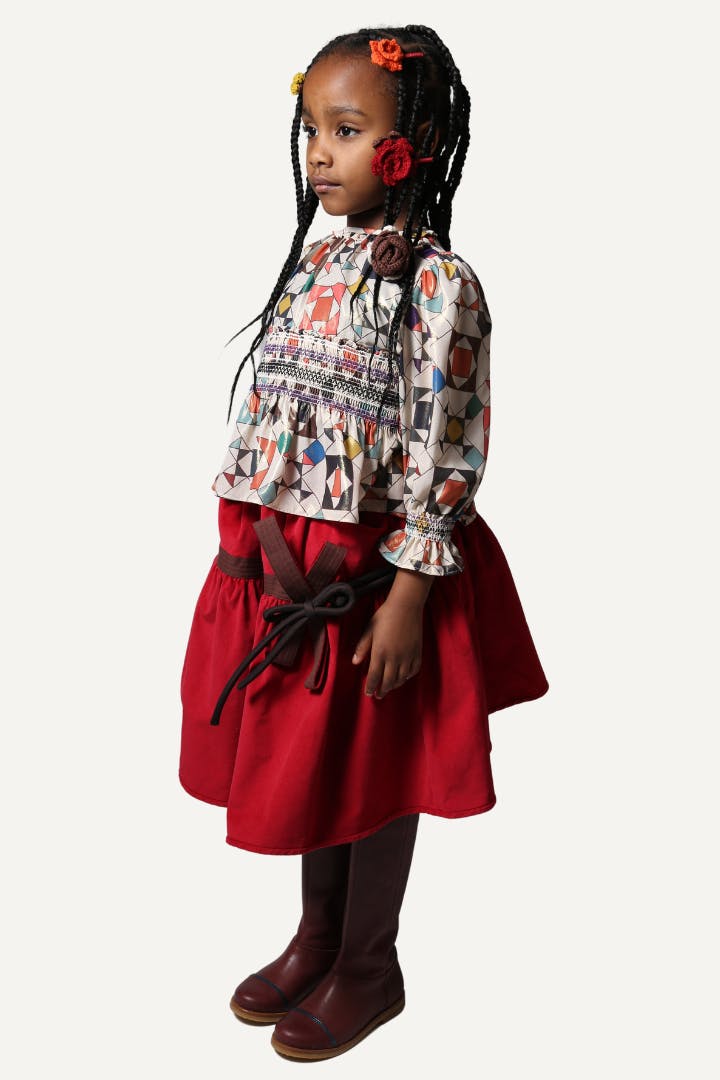 LUNA SMOCKED BLOUSE