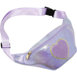 Shiny Heart Patch Sling Bag
