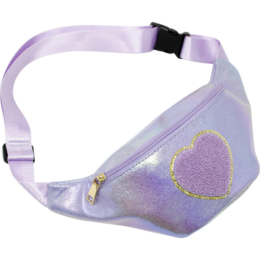 Shiny Heart Patch Sling Bag