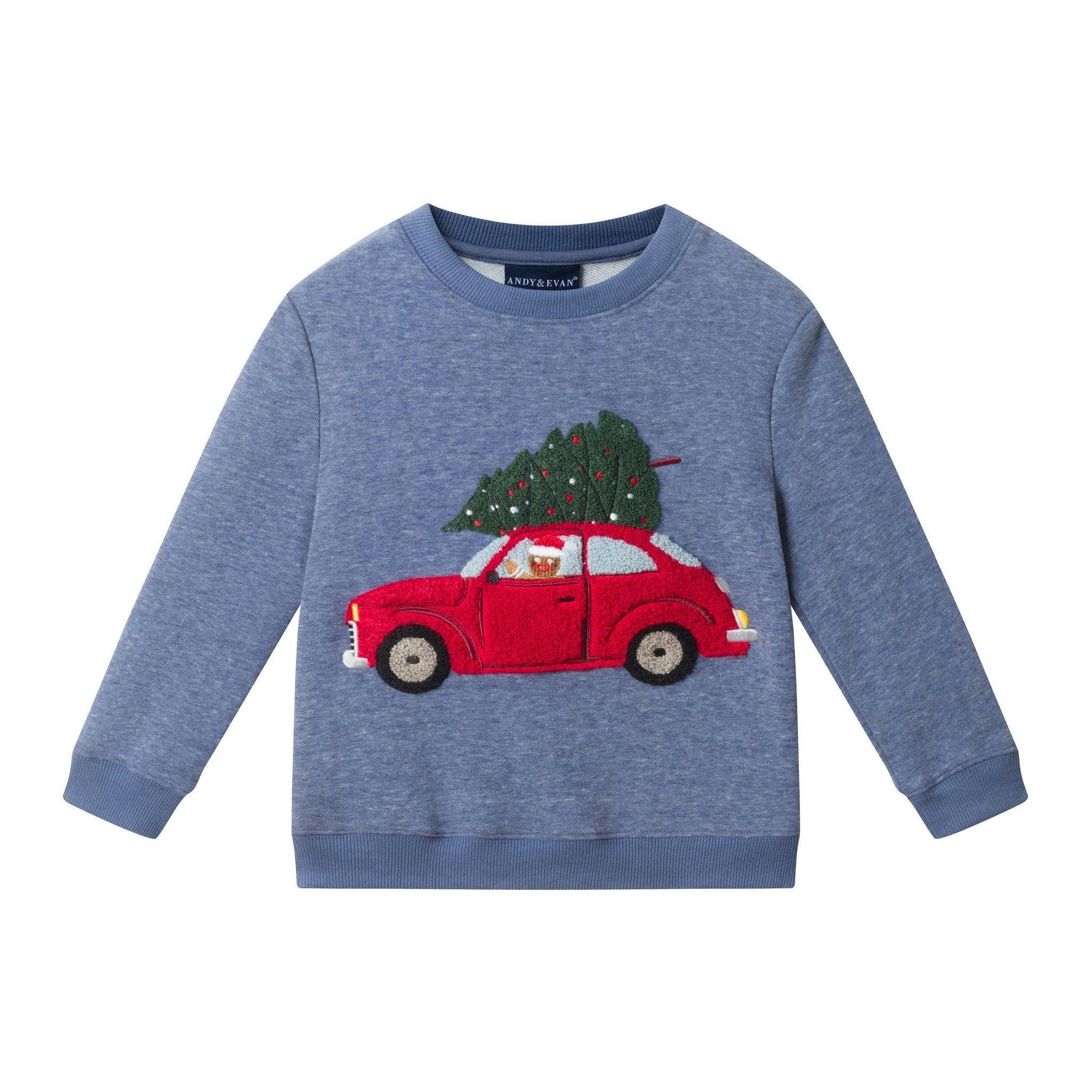 Boys Sweatshirt & Twill Jogger Set | Holiday Car