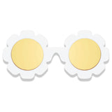 White Daisy Flower I Polarized Yellow Mirrored Lenses