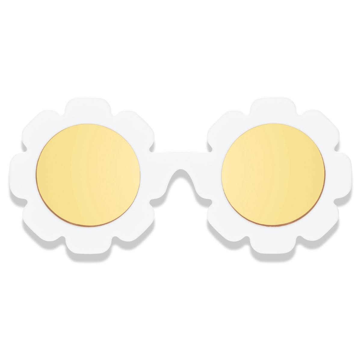 White Daisy Flower I Polarized Yellow Mirrored Lenses