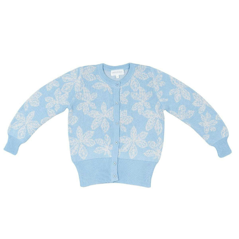 Chestnut Leaves Cardigan | Sky