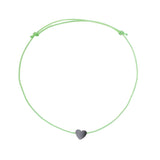 Dark Heart Hematite Charm Bracelet