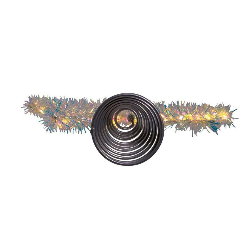 Kurt Adler 12.2-Inch Tinsel Star Tree Topper with Warm White LED Lights