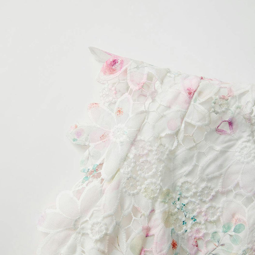 Belle Embroidered Mini Dress