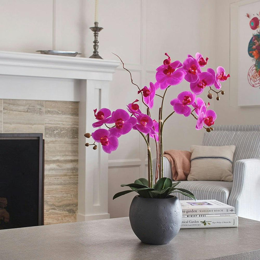 Artificial Pink Double Stem Orchid