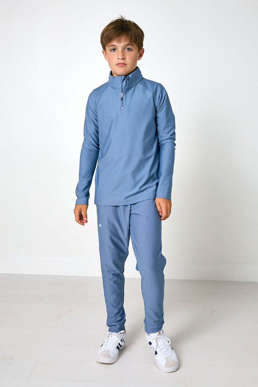 slate retro half-zip