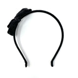 Glitter Bow Headband, Black