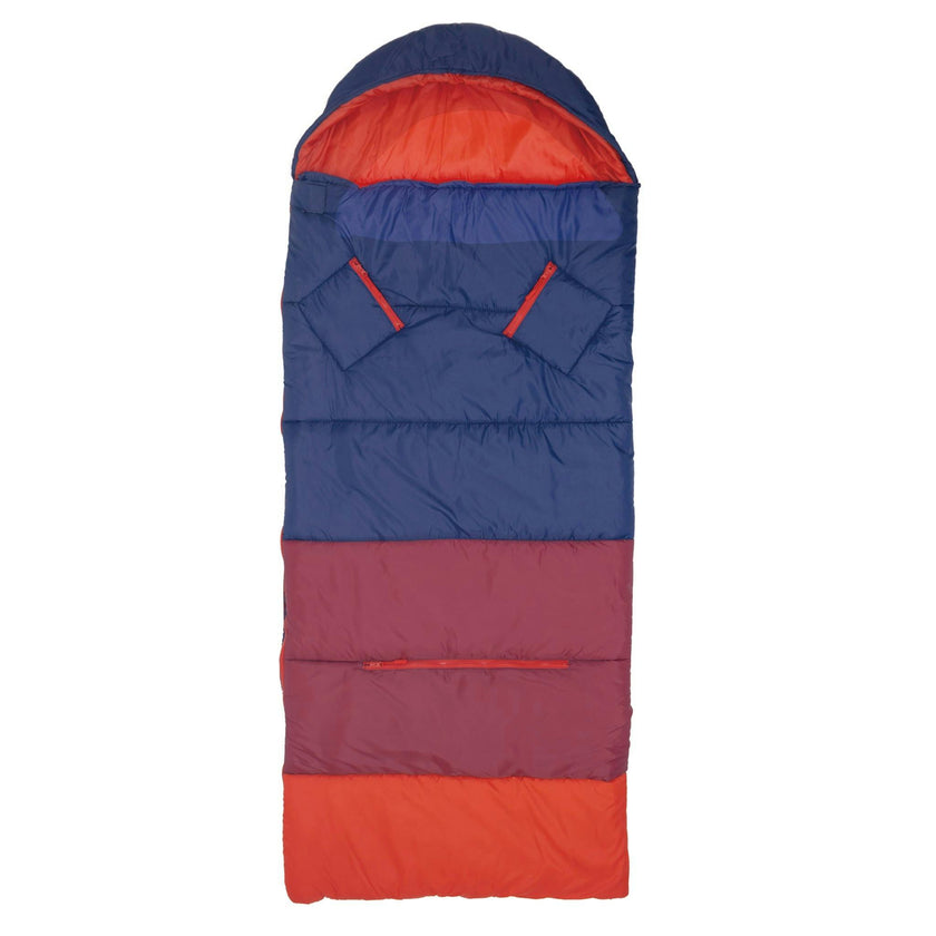 Sleep-N-Pack™ – Big Kid Size | Color Block Camp Collection: Navy, Fiery Red & Mulberry