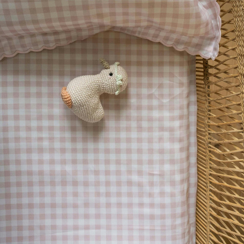 Picnic Gingham Crib Sheet