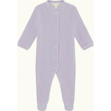 Velour Angel Wing Sleepsuit - Silver & Lilac