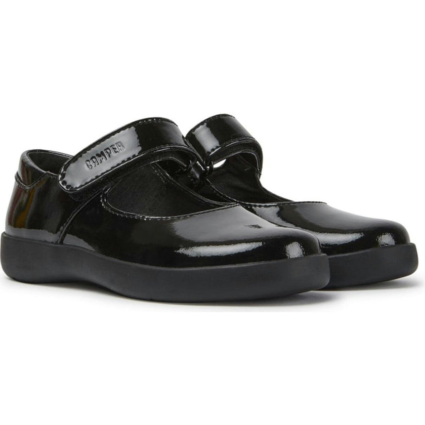 Girls Spiral Comet Suede Mary Jane, Black