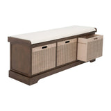 Landers 3-Drawer Cushion Storage Bench