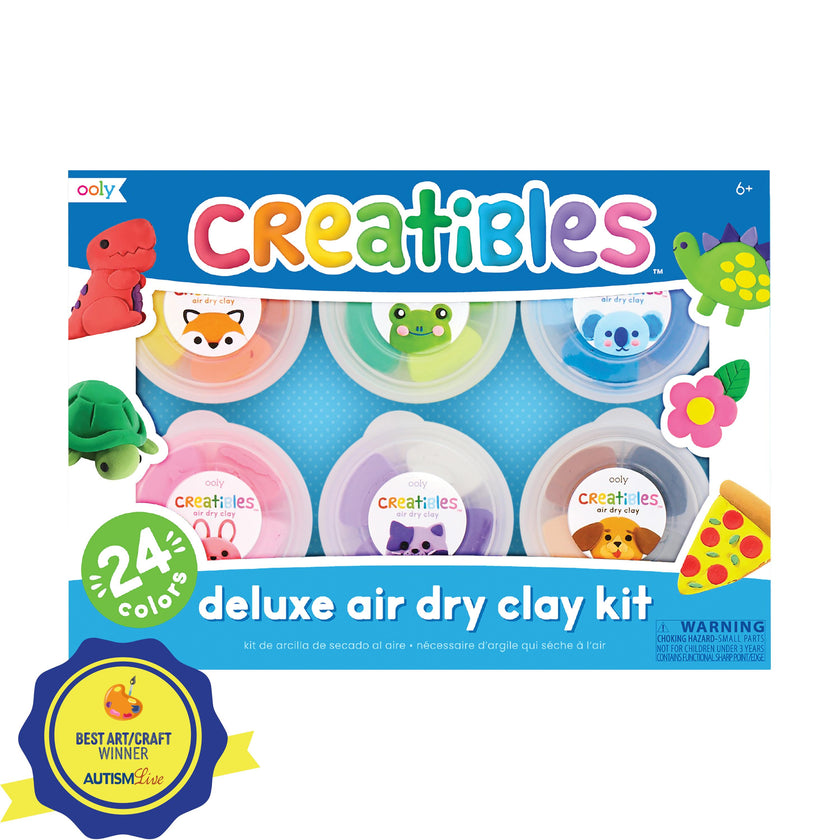 Creatibles Deluxe Air Dry Clay Kit - Set of 24 Colors