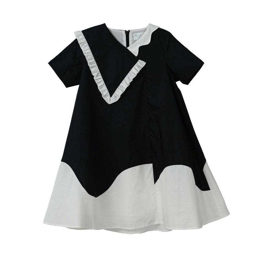Lola dress (black/off-white)