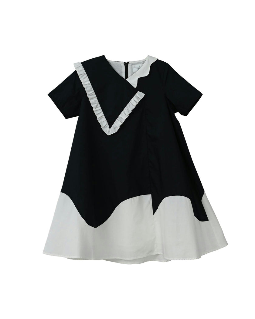 Lola dress (black/off-white)