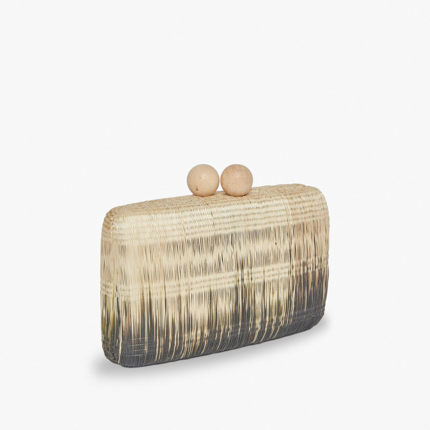 Akna Clutch, Black Ombre