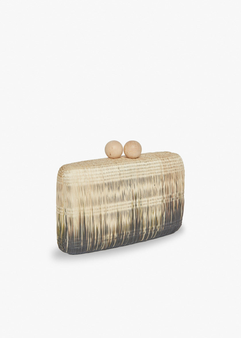 Akna Clutch, Black Ombre