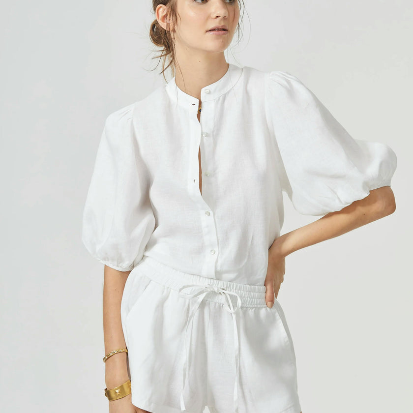 Bubble Linen Shirt - Off White