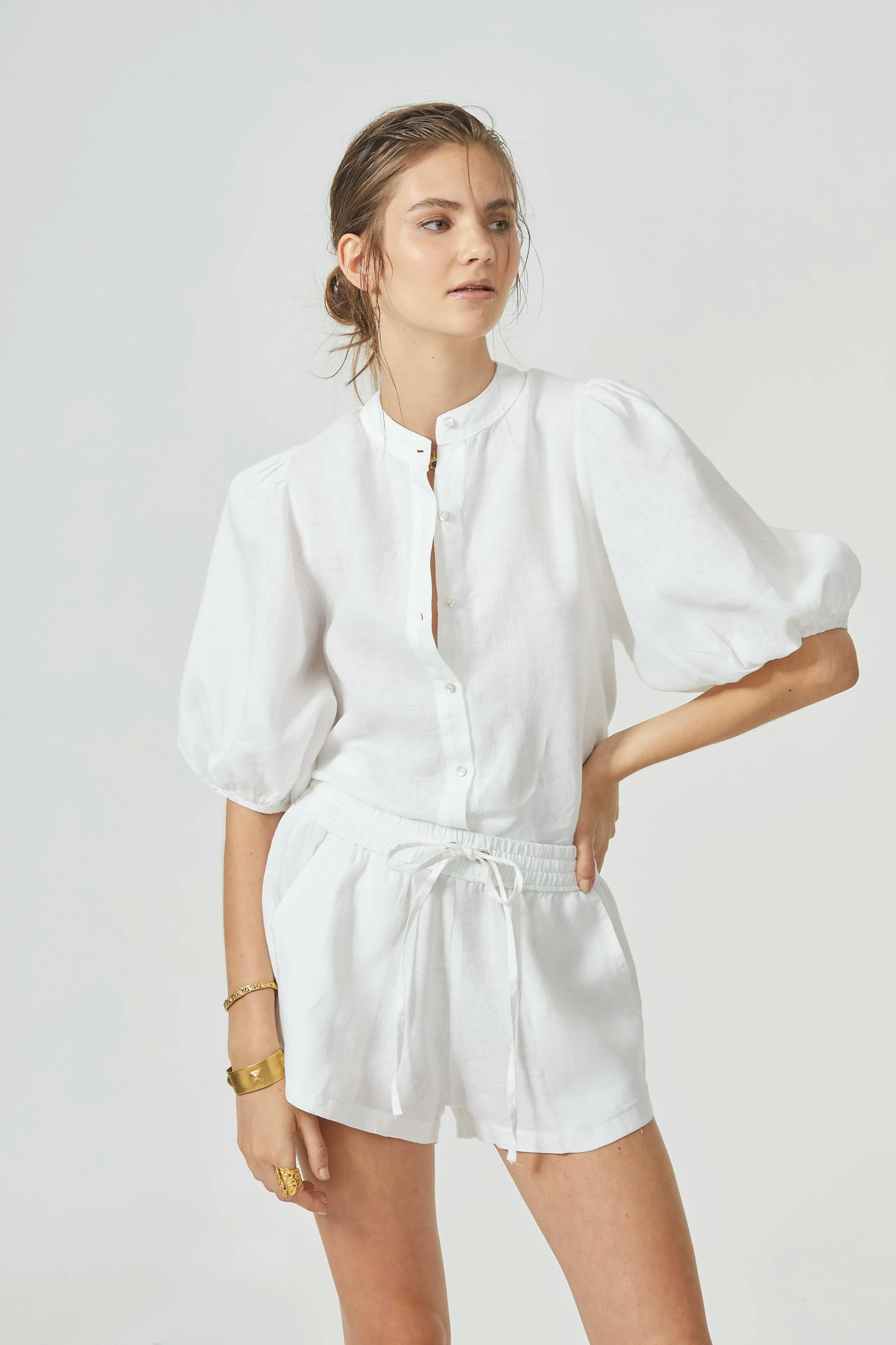 Bubble Linen Shirt - Off White