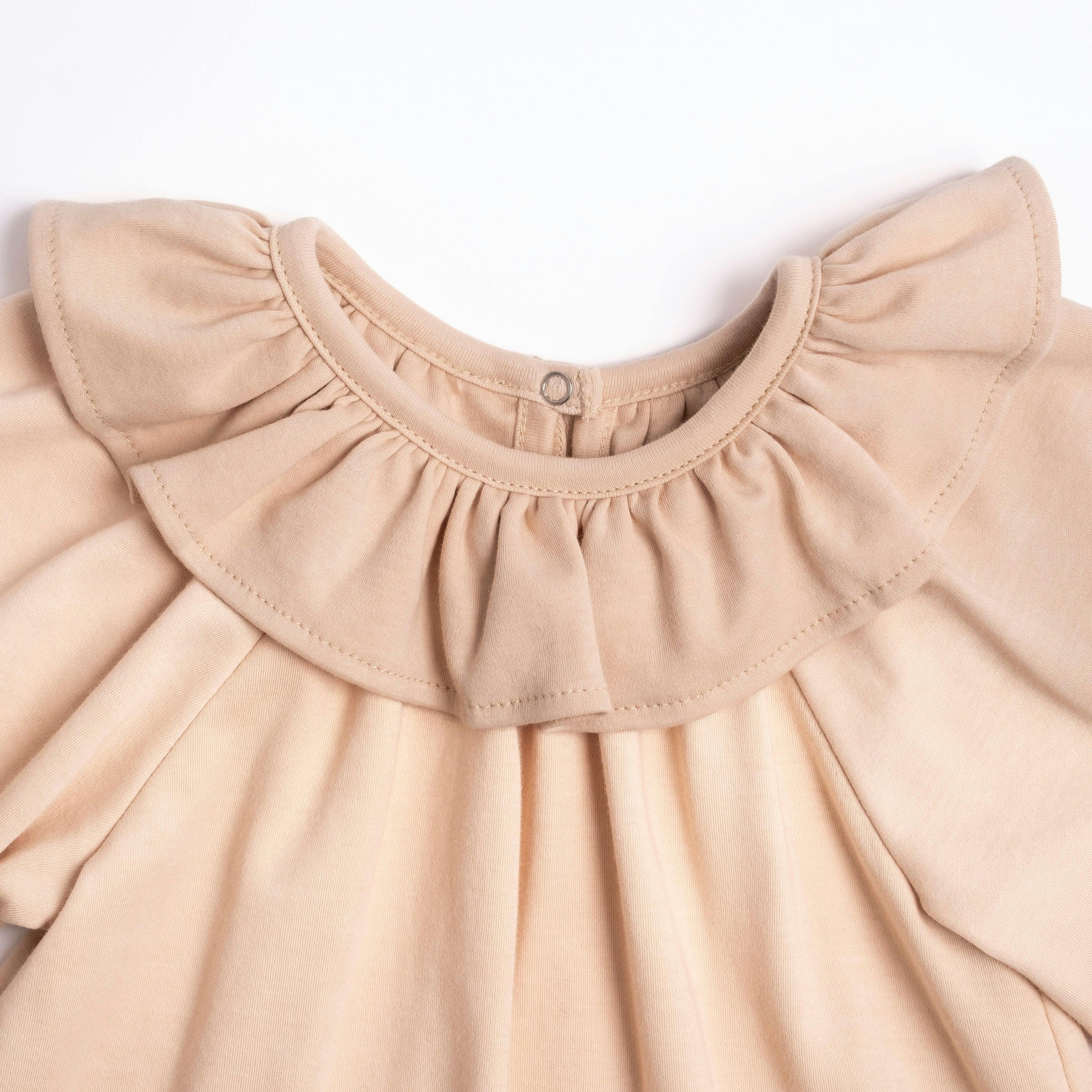 Ruffle Top in Dusty Pink