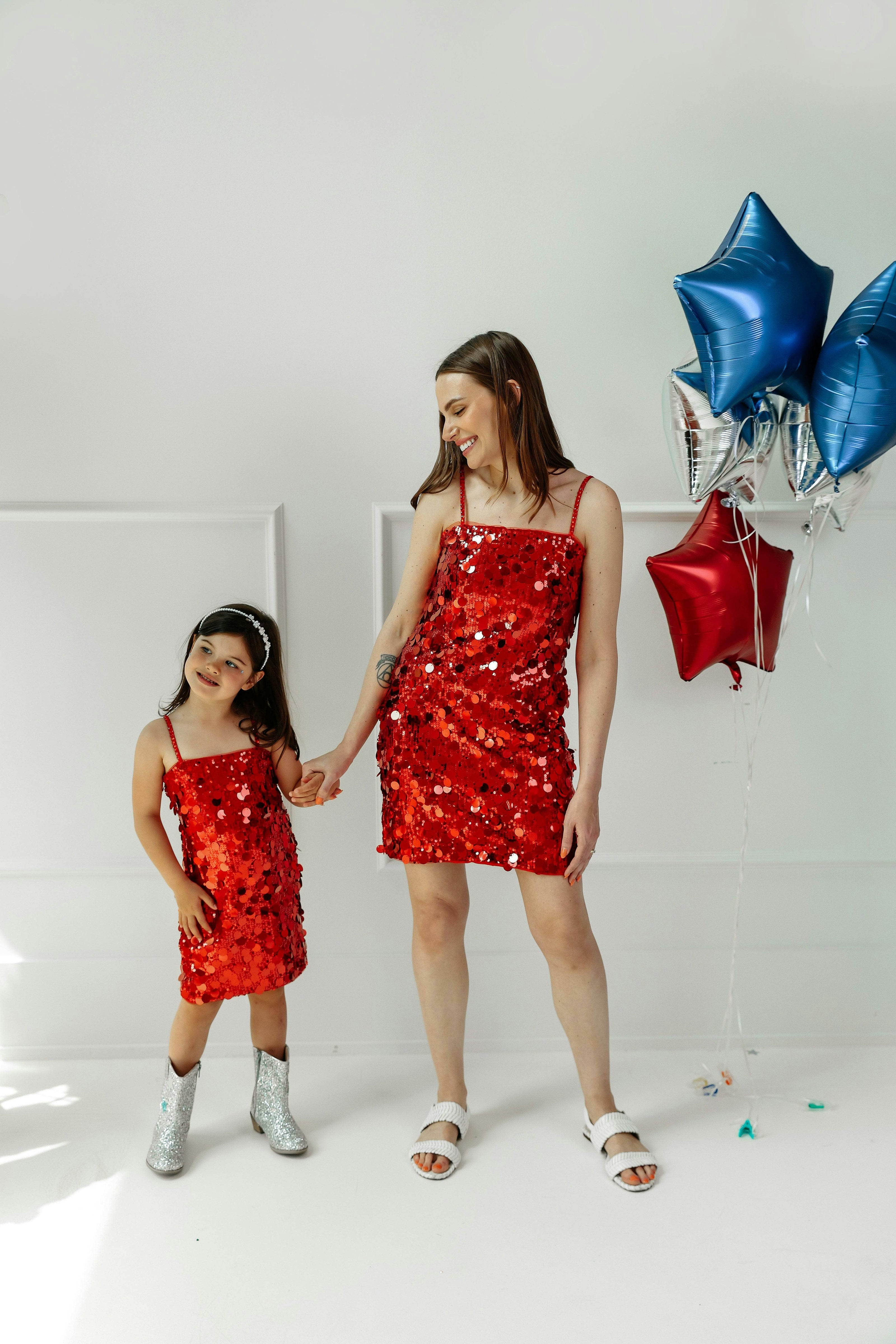 Paillette Ruby Party Dress