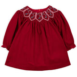 TARTINE ET CHOCOLAT Poinsettia Baby Dress - Cerise