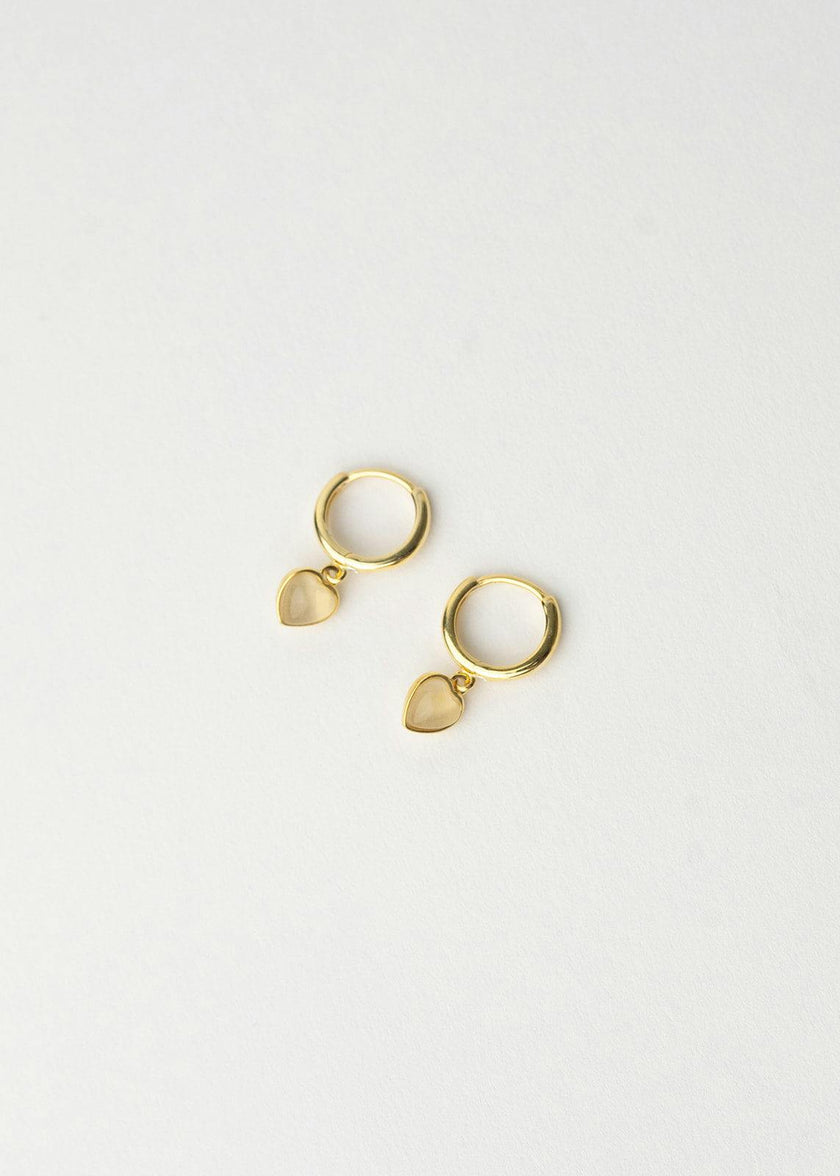 Opal Heart Earrings