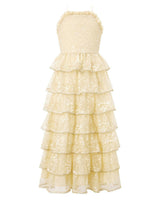 Tanya Lace Frill Maxi Dress