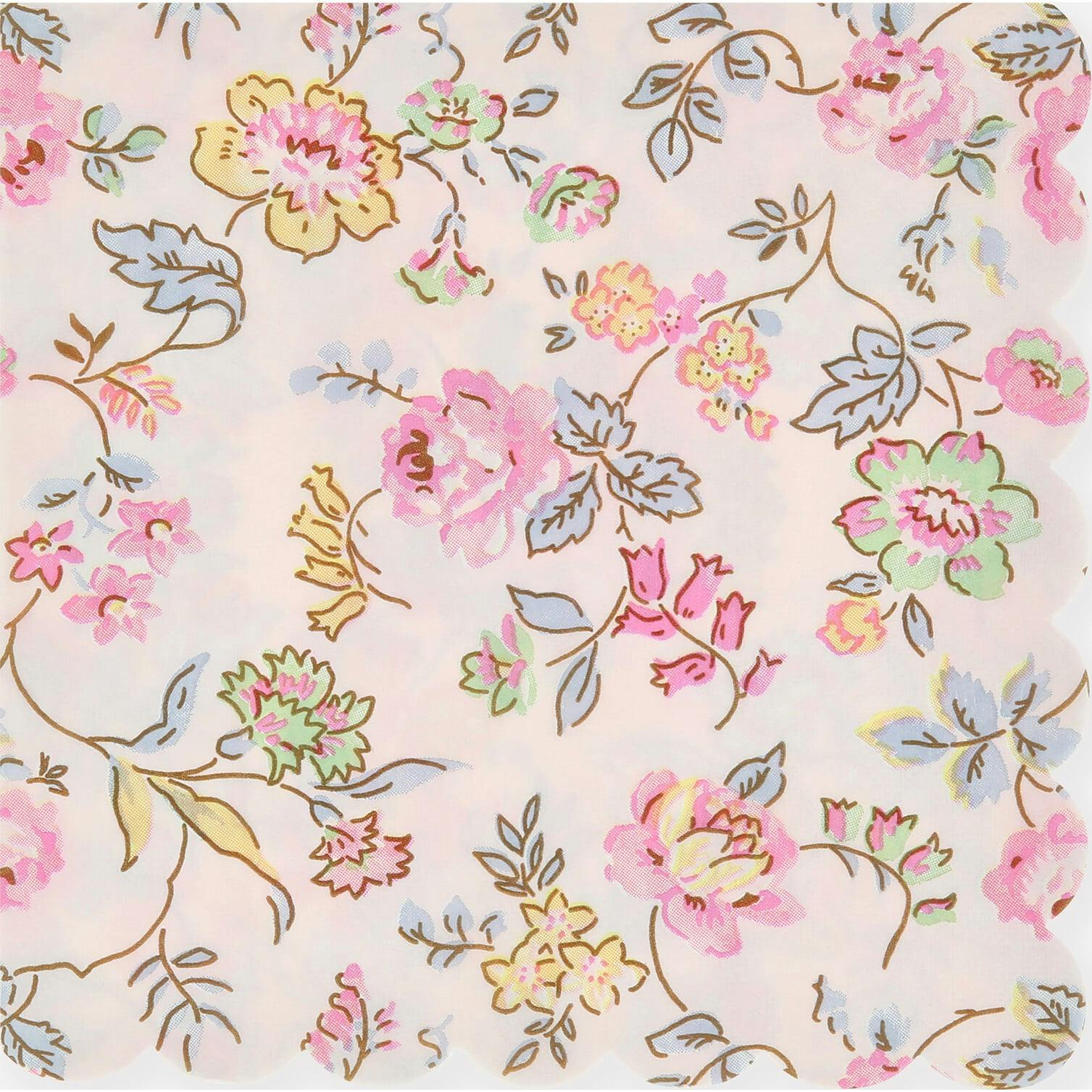 Pink Chintz Large Napkins