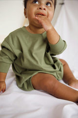 Harley Pocket Romper in Loden Green