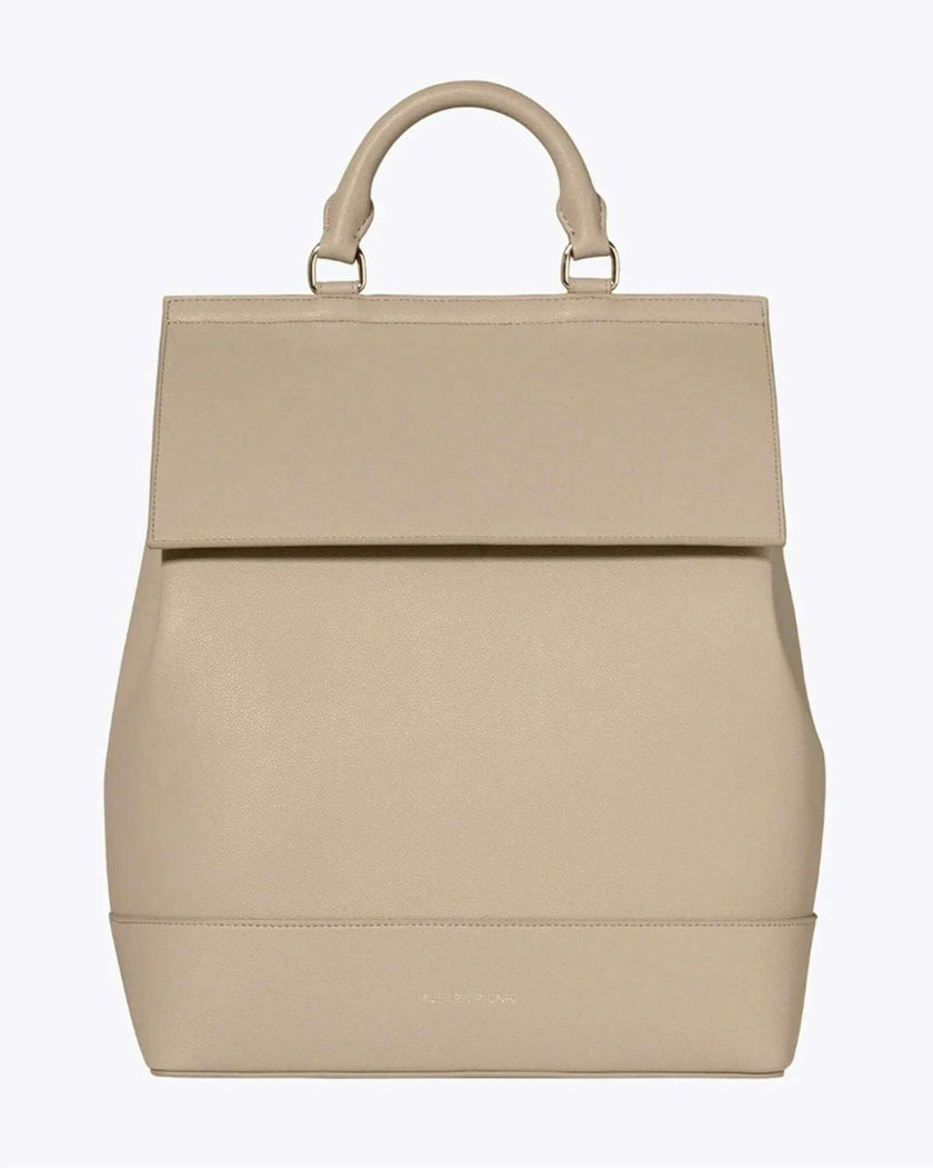Chic, Stylish Padded Laptop Sleeve Backpack, Cream