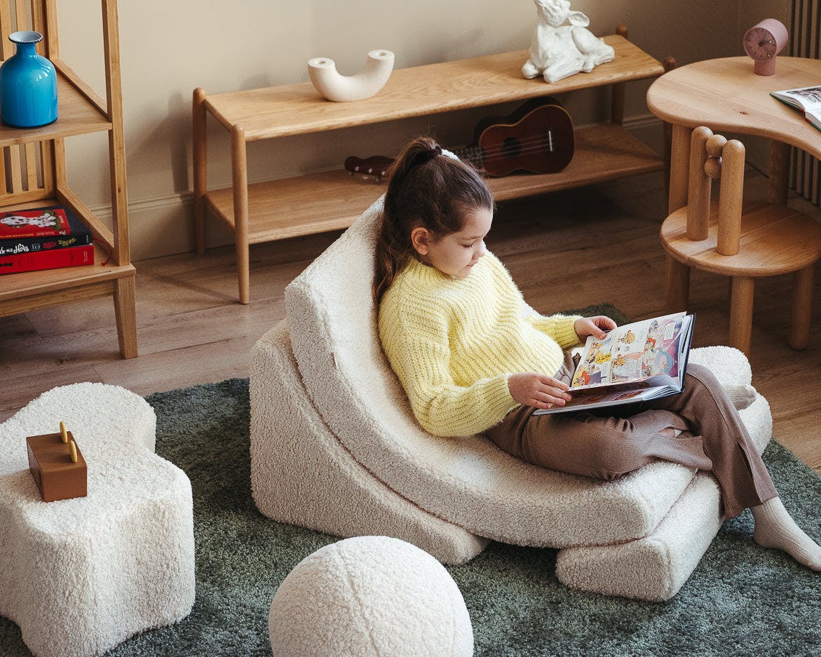 Cream White Moon Chair