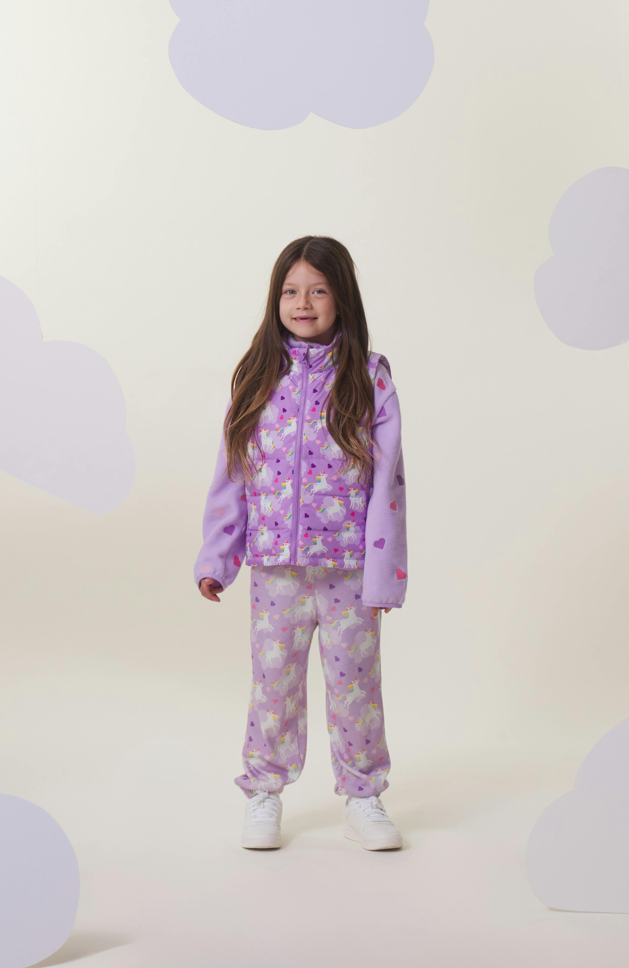 Casey Reversible Lightweight Down Puffer Vest, Flying Unicorn