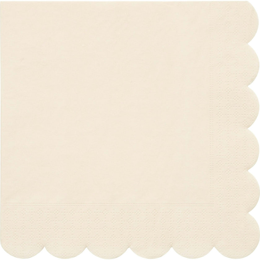 Large Cream Paper Napkins