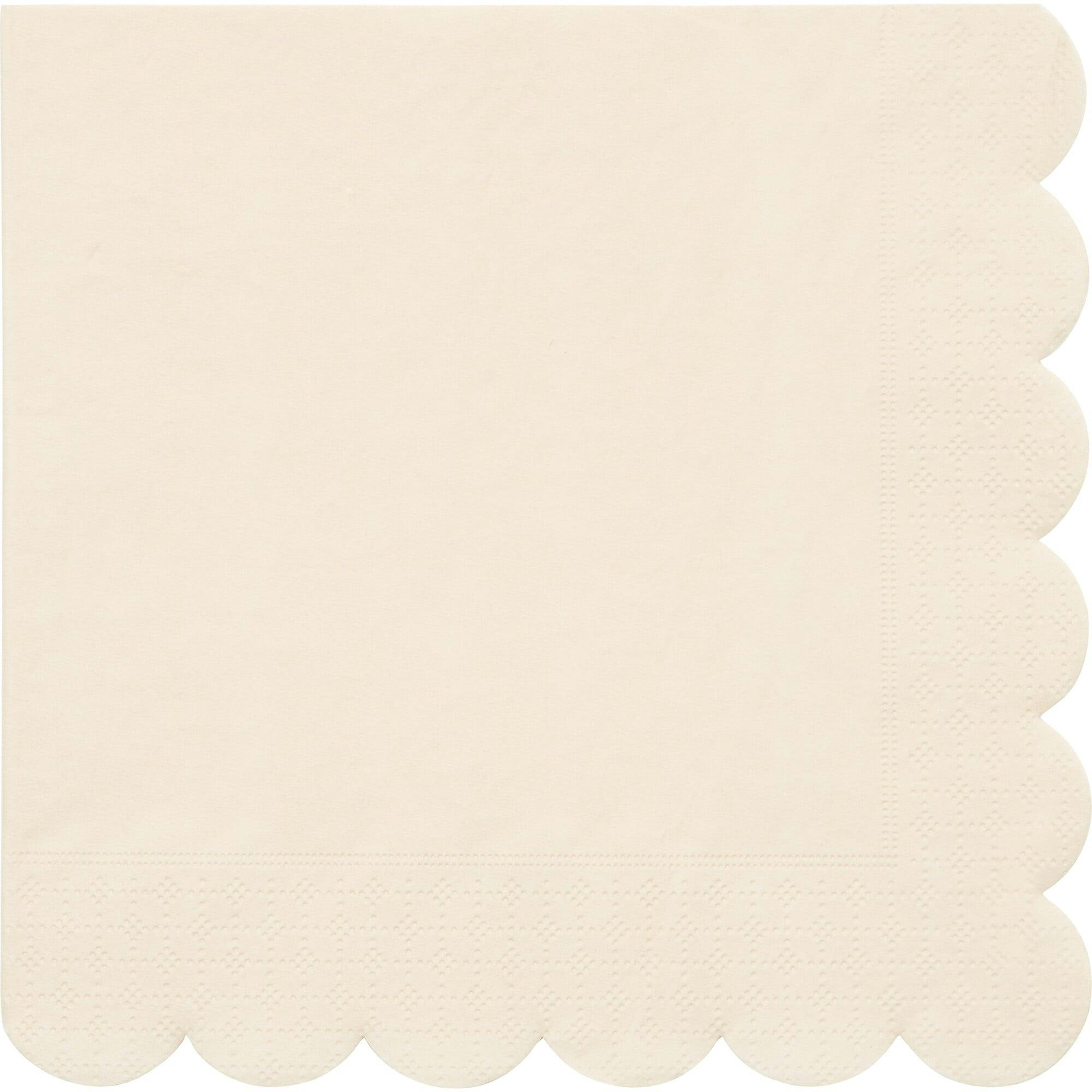 Large Cream Paper Napkins