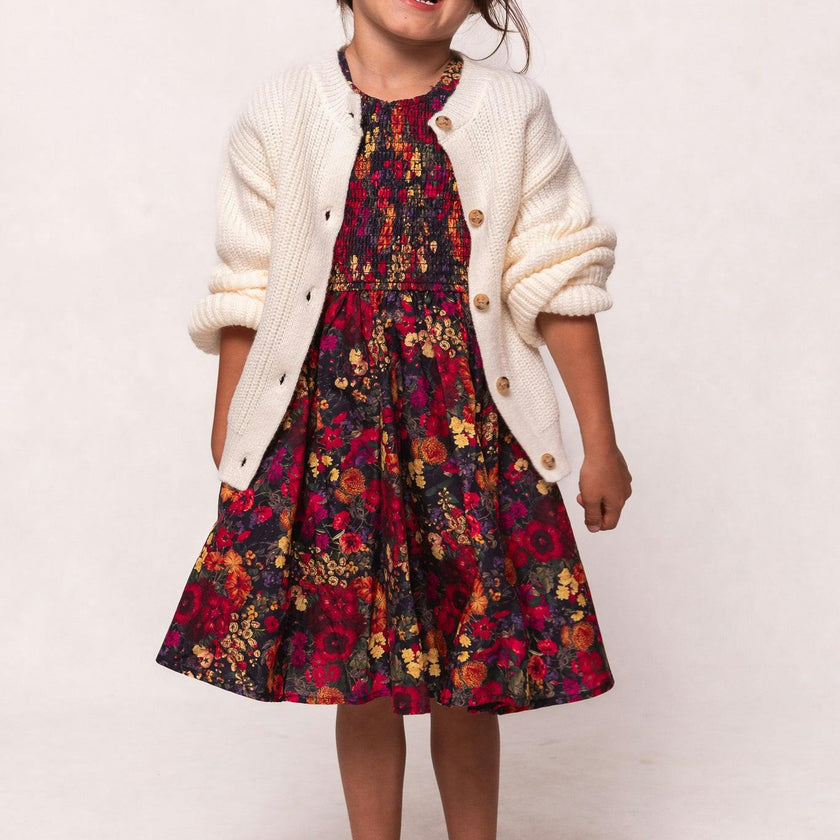 Mini Hattie Dress in Night Garden