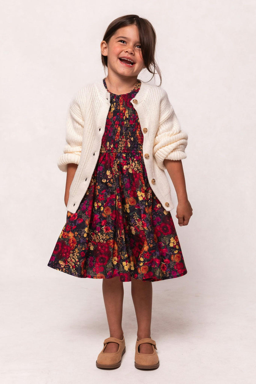Mini Hattie Dress in Night Garden