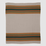 Cotton Sustainable Knit Throw Blanket | Lodge Stripe