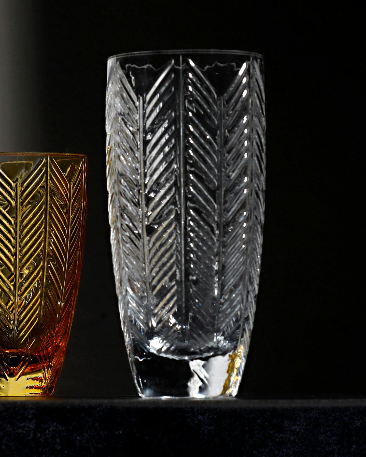 Champagne Glasses ZIG ZAG Set of 6  Transparent 11 oz, diam. 2.5