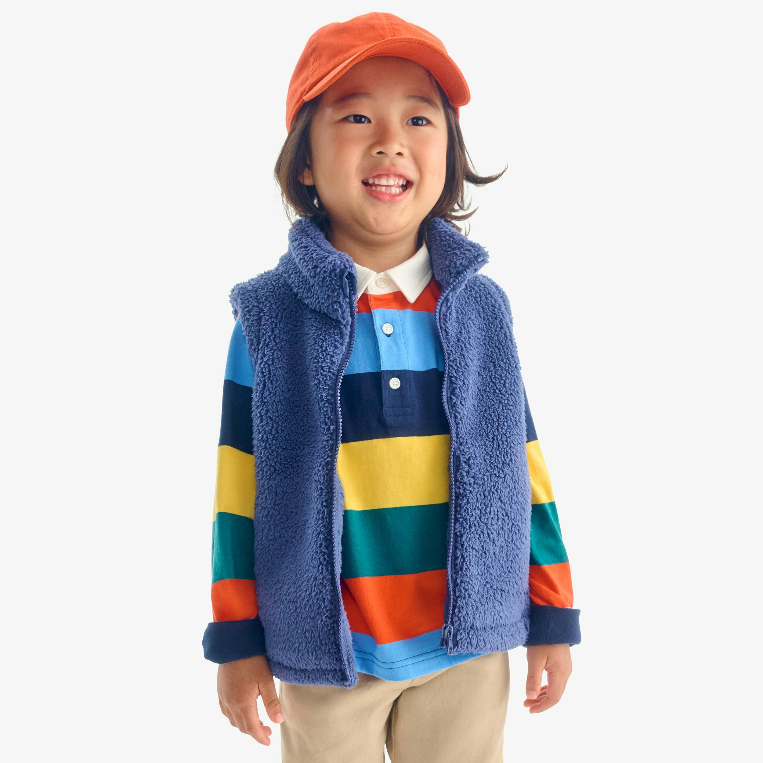 Kids teddy fleece vest